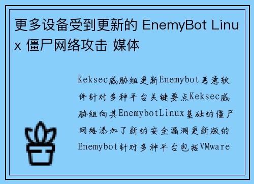 更多设备受到更新的 EnemyBot Linux 僵尸网络攻击 媒体